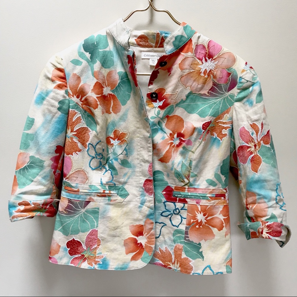 Coldwater Creek Floral Blazer